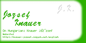 jozsef knauer business card